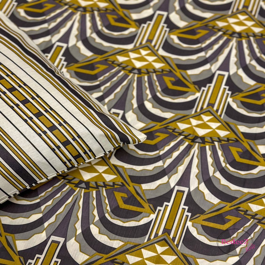 Art Deco Geometric Double-Bed Bedsheet2.0