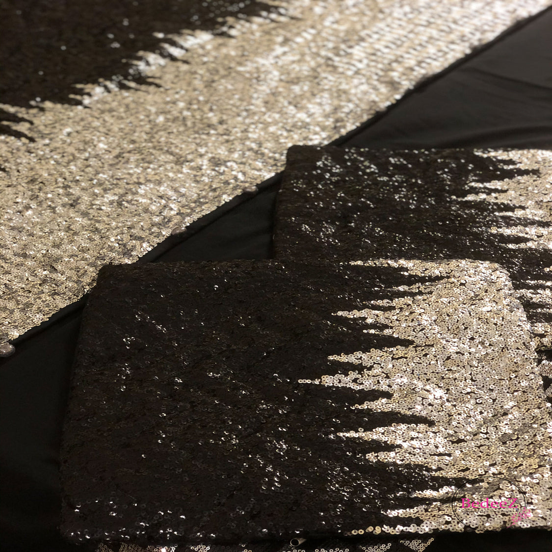 Black & Silver Glam Embroidered Bed Set2.0