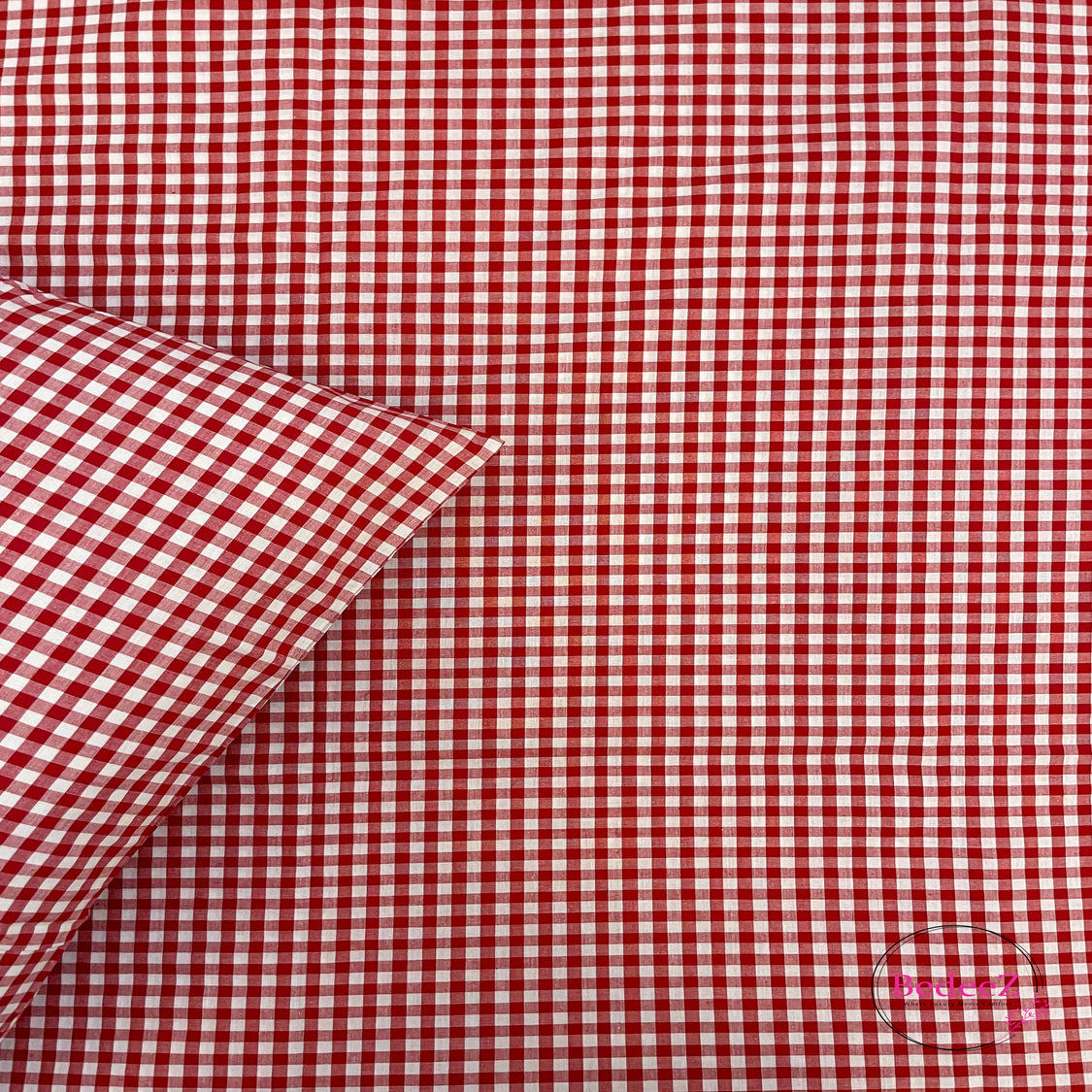 Classic Red Gingham Single-Bed Bedsheet1.0