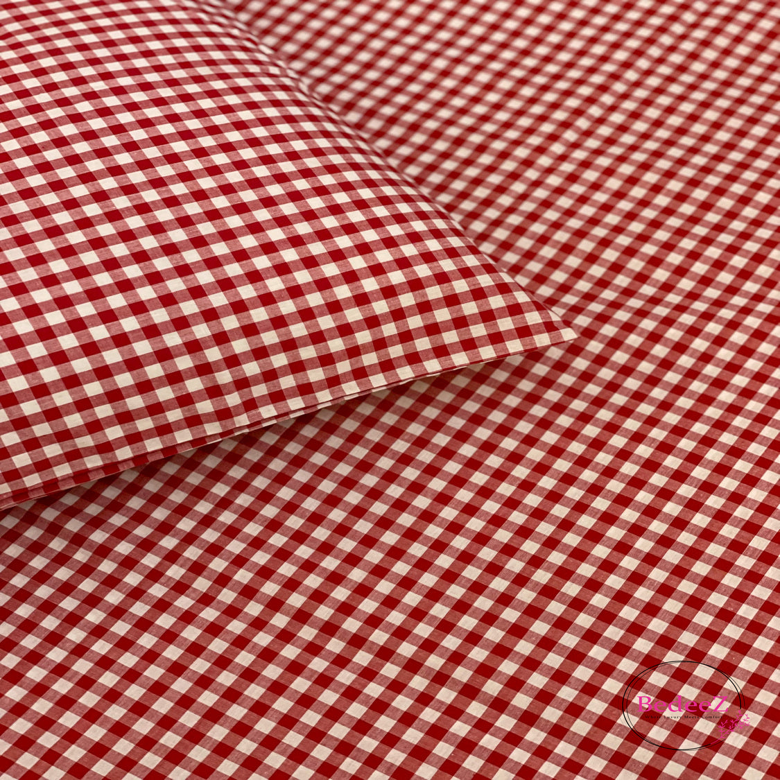 Classic Red Gingham Single-Bed Bedsheet2.0