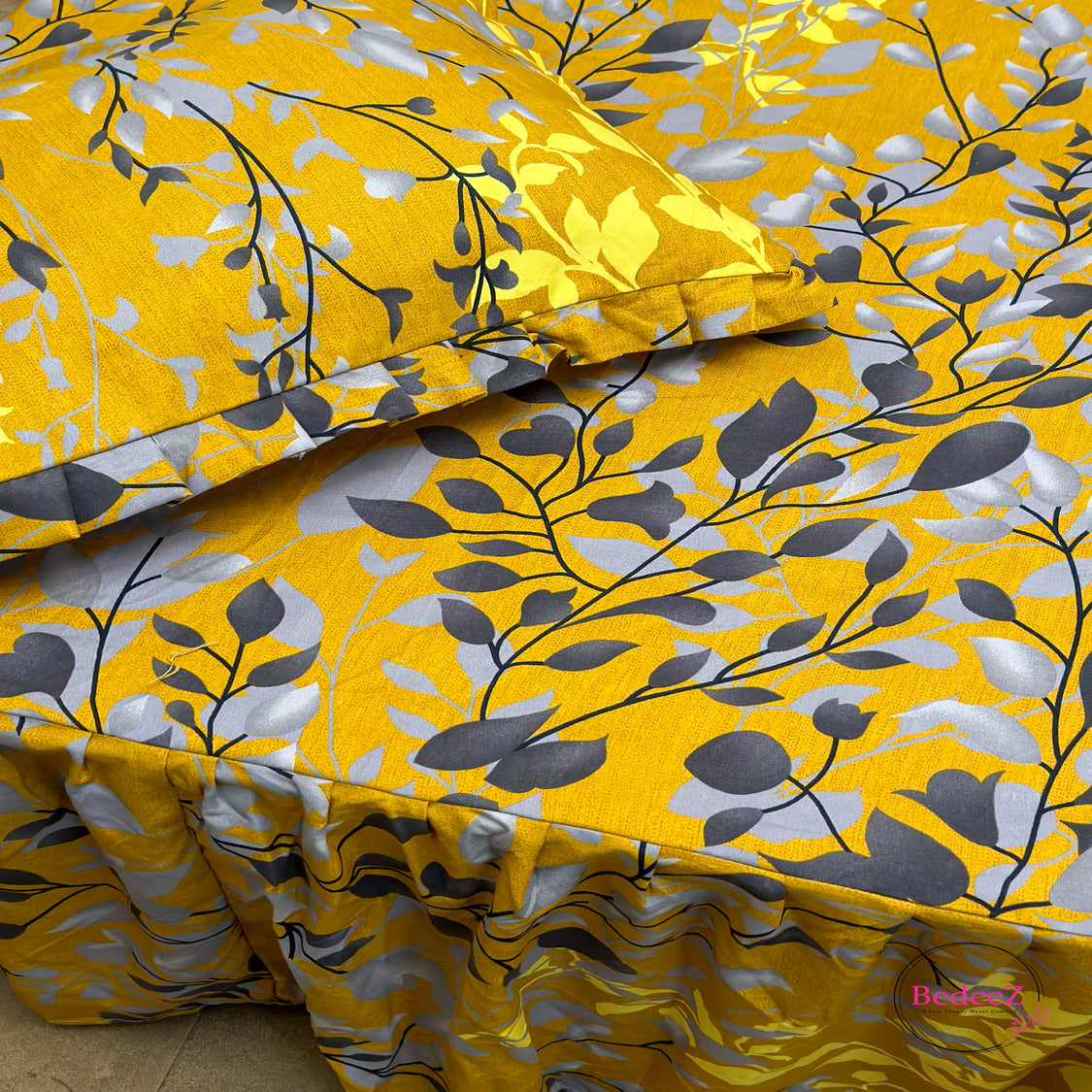 Golden Vine Frill Bedsheet2.0