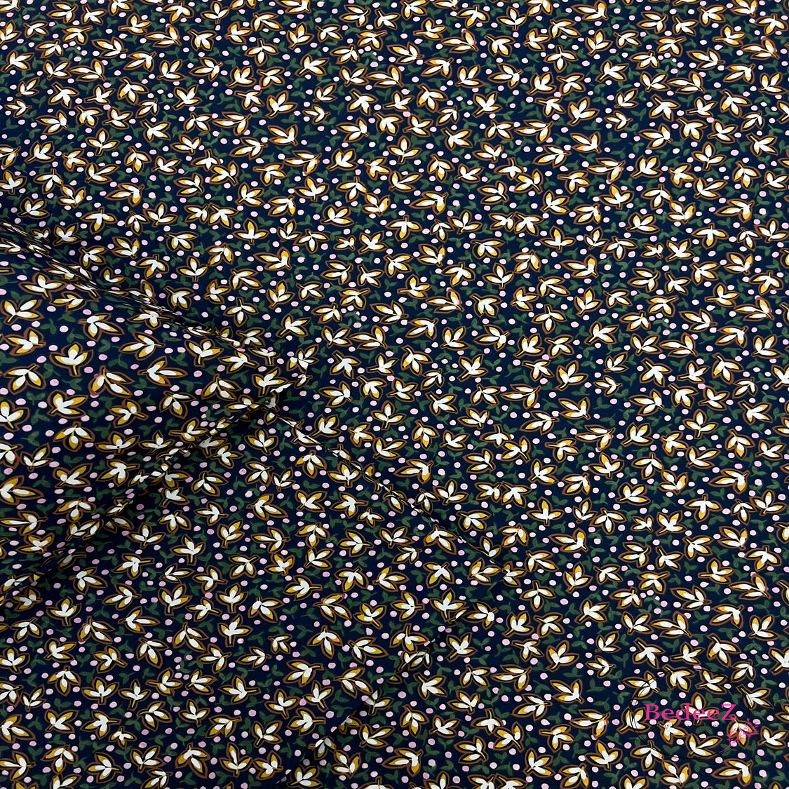 Midnight Floral Dots Single-Bed Bedsheet1.0