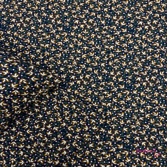 Midnight Floral Dots Single-Bed Bedsheet1.0